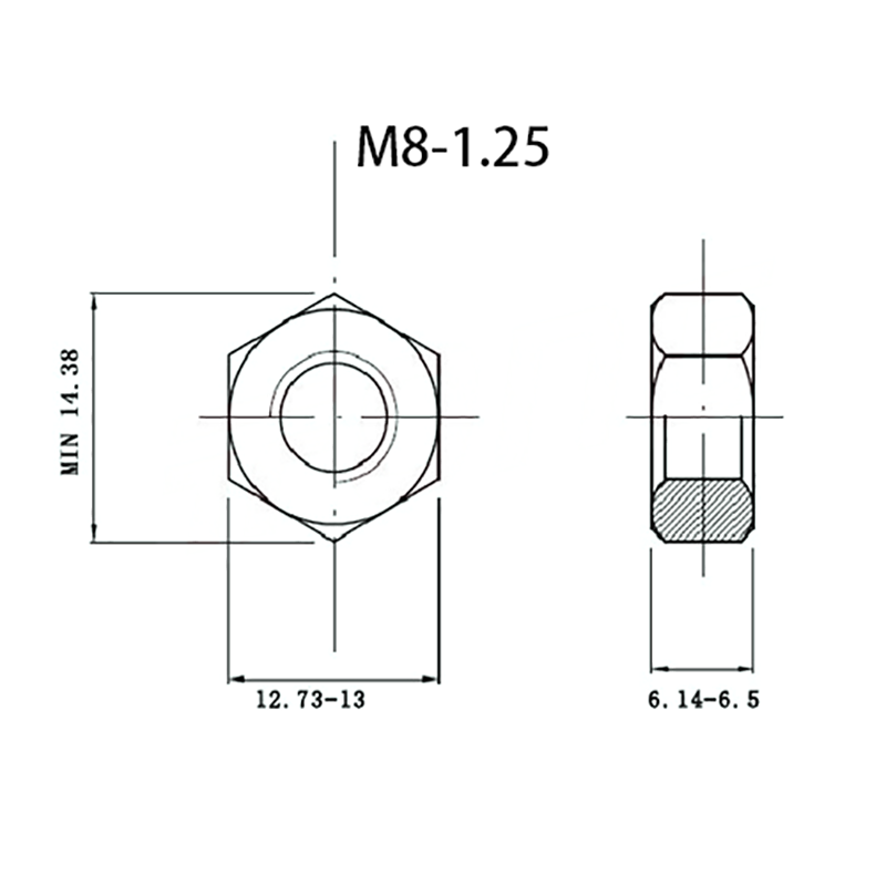 Гайка М8-1.25 DIN934