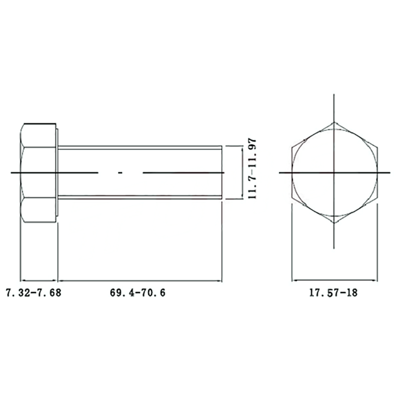 A193 Gr. B8C Hex Bolt