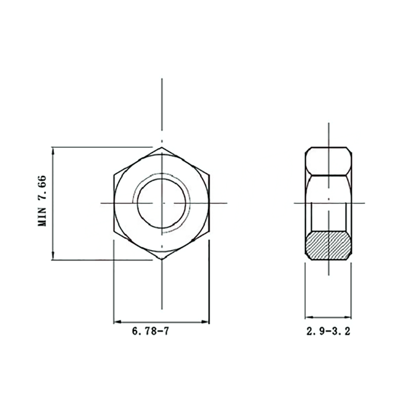 M4 DIN934 Hex Nut