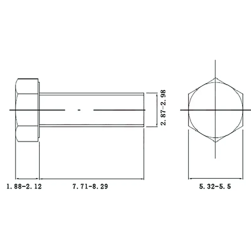 Perno hexagonal M3 DIN933