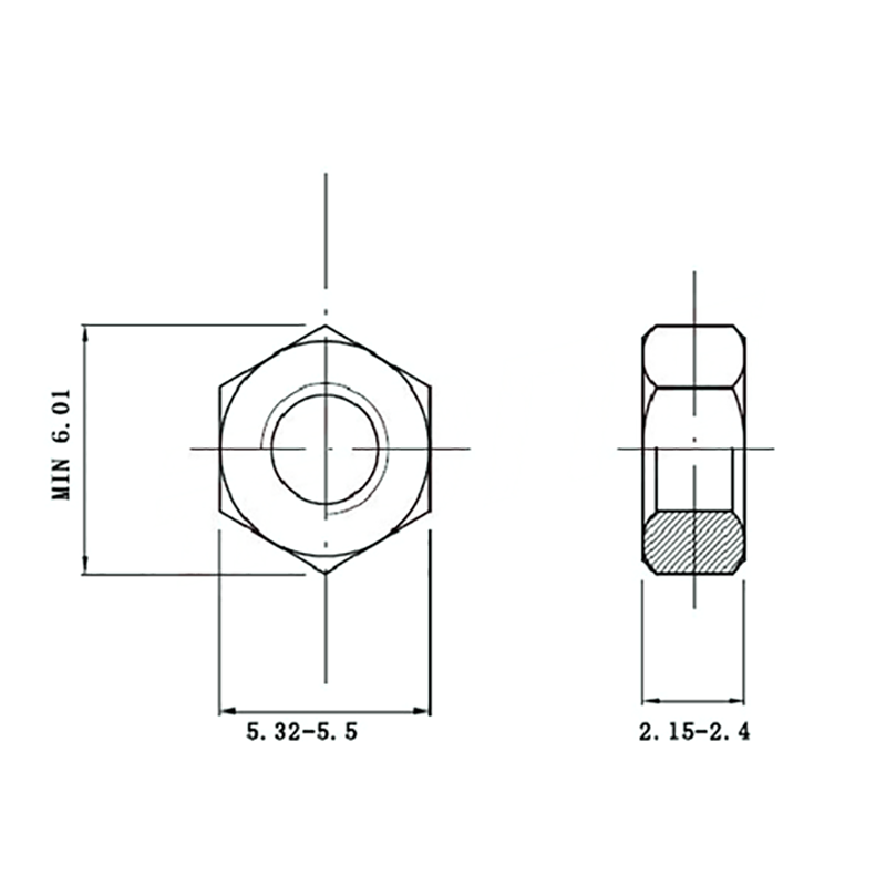 Tuerca hexagonal M3 DIN934
