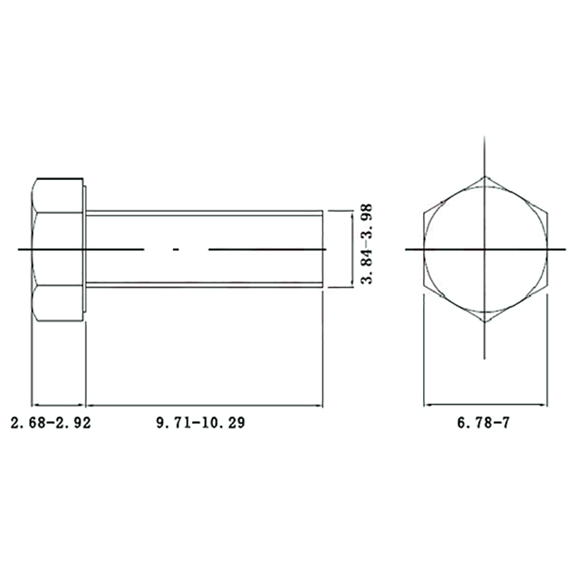 Tornillo hexagonal M4 DIN 933