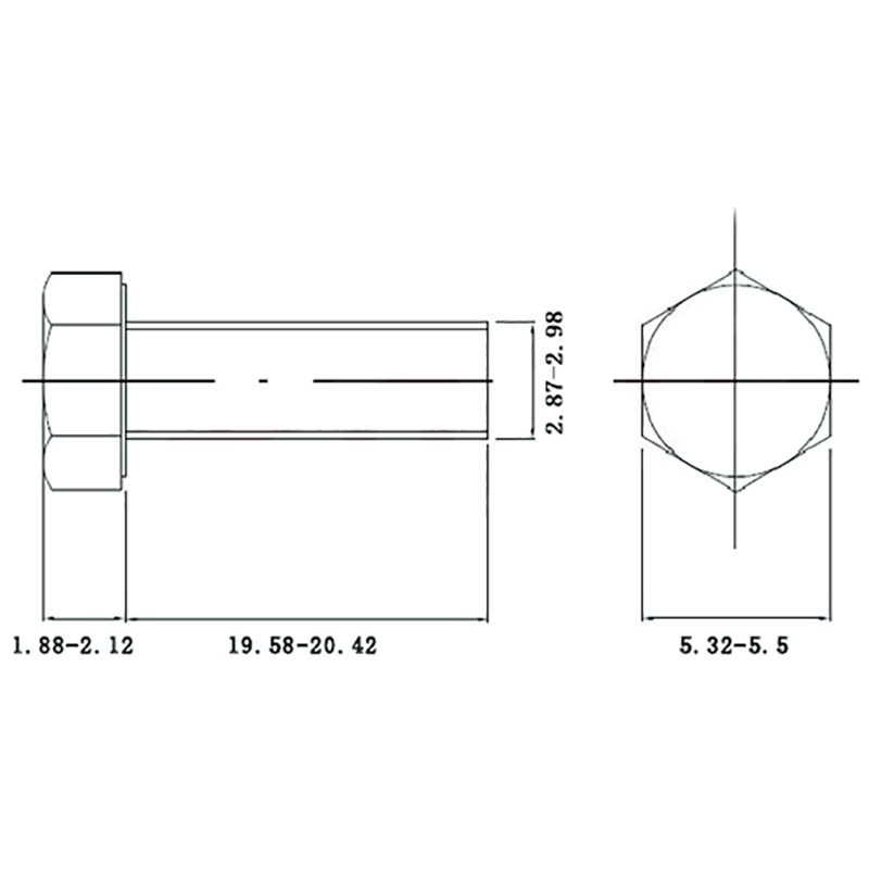 Perno M3 de acero inoxidable 316