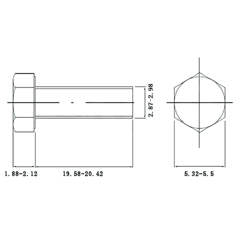 M3 SS316 Hex Bolt