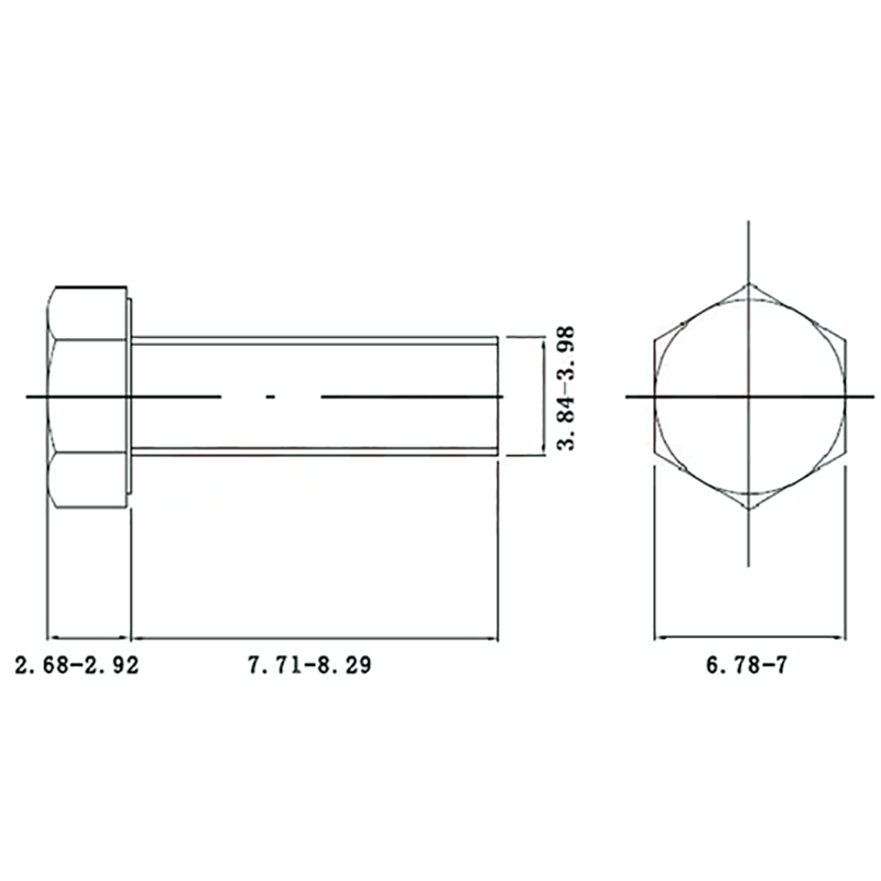Perno hexagonal M4 SS304
