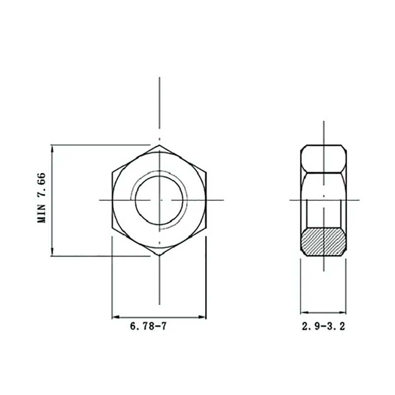 Tuerca hexagonal M4 DIN934