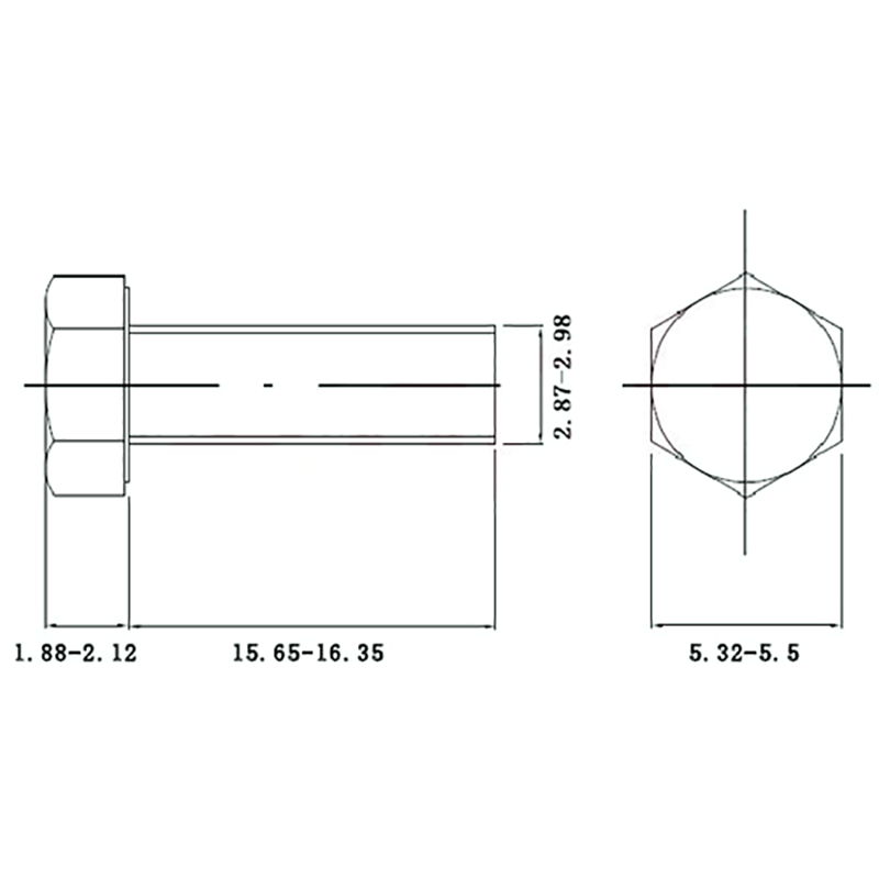 Винт с шестигранной головкой M3 SS304