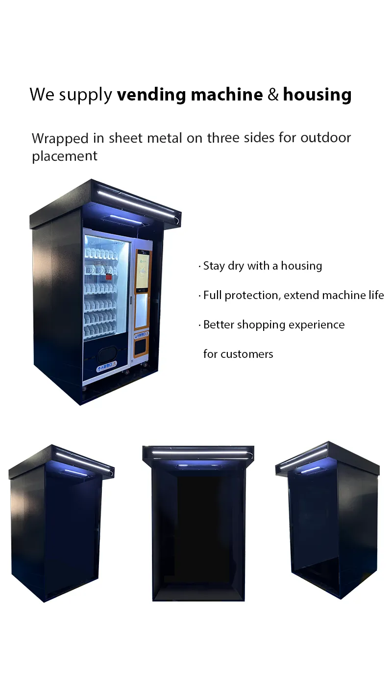 Fully Protection Outdoor Vending Machine with Housing for Snack Drink