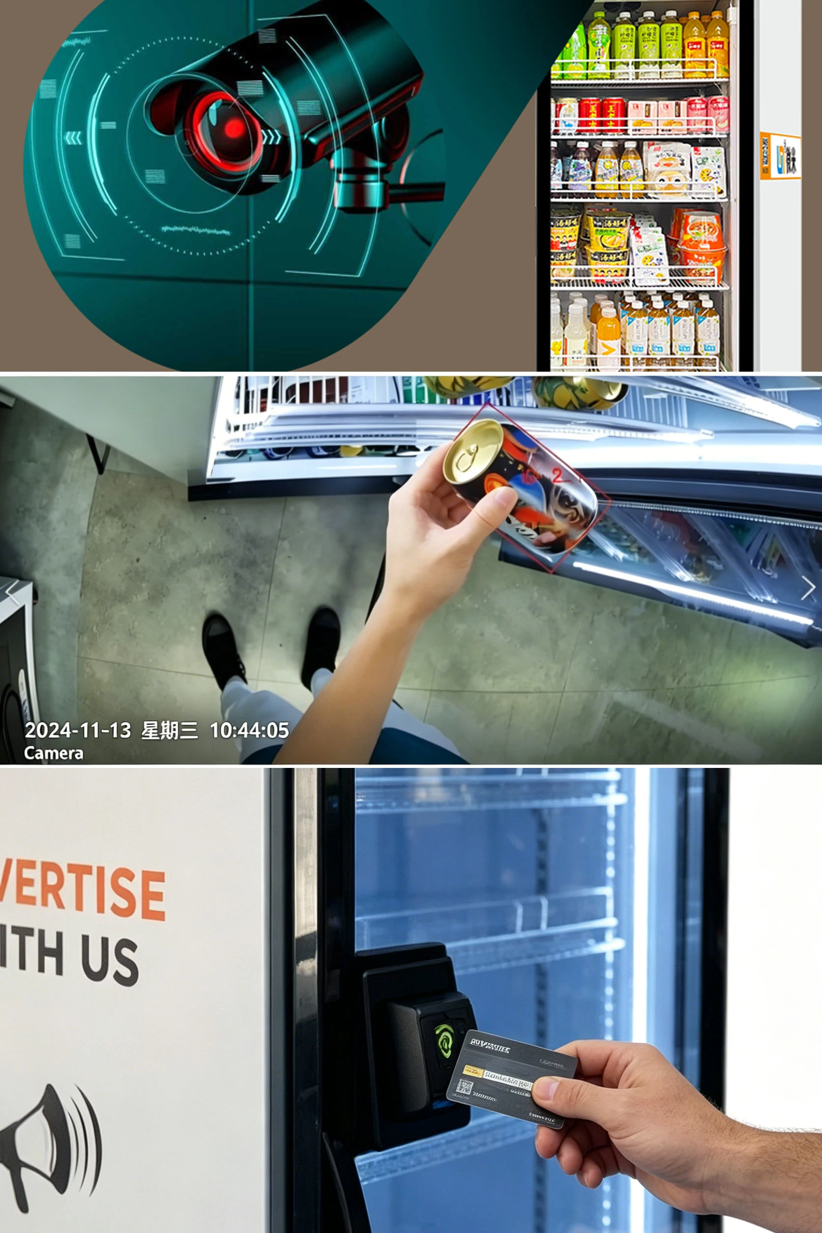 Distributore automatico commerciale AI WEIMI con sistema di riconoscimento intelligente