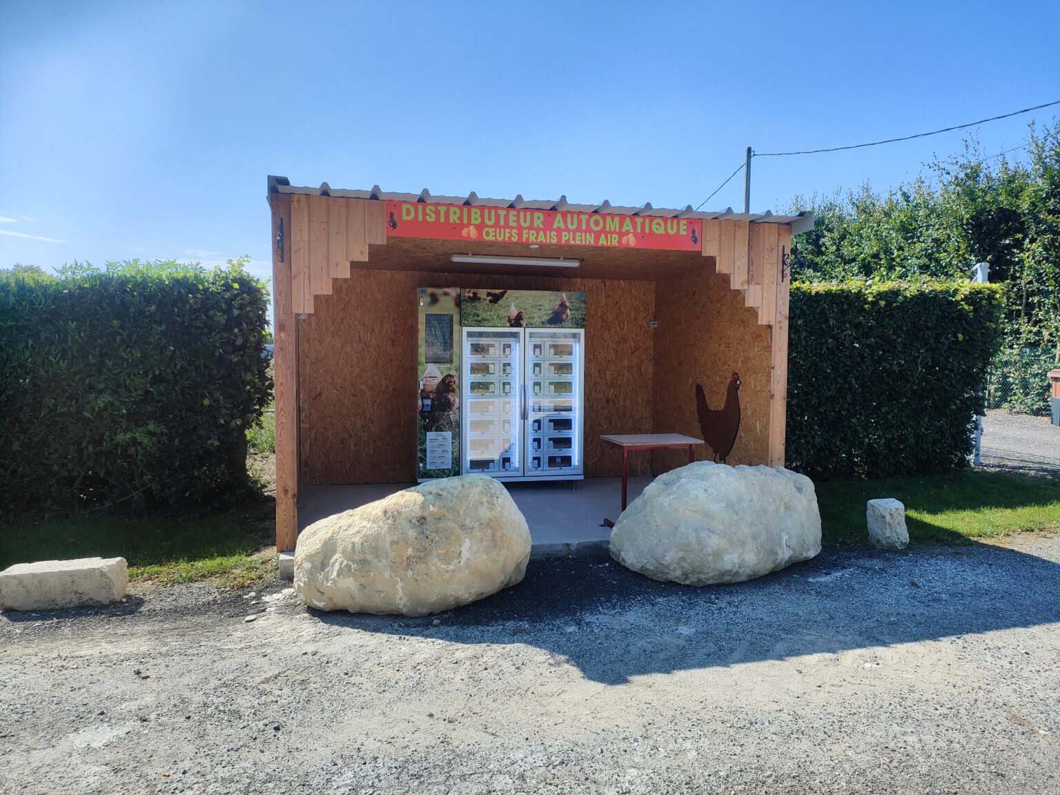 fresh food's revolution: farm products vending machine. vending machine in farm