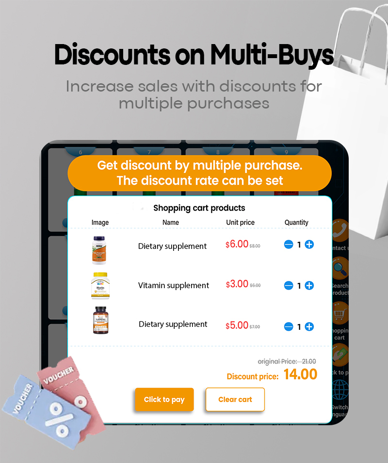 Produttore di distributori automatici di integratori alimentari intelligenti Weimi, supporto per acquisti multipli con sconti