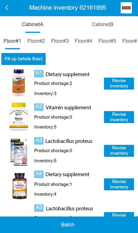 distributore automatico di snack salutari con sistema software intelligente, supporto per il controllo dell'inventario in tempo reale,