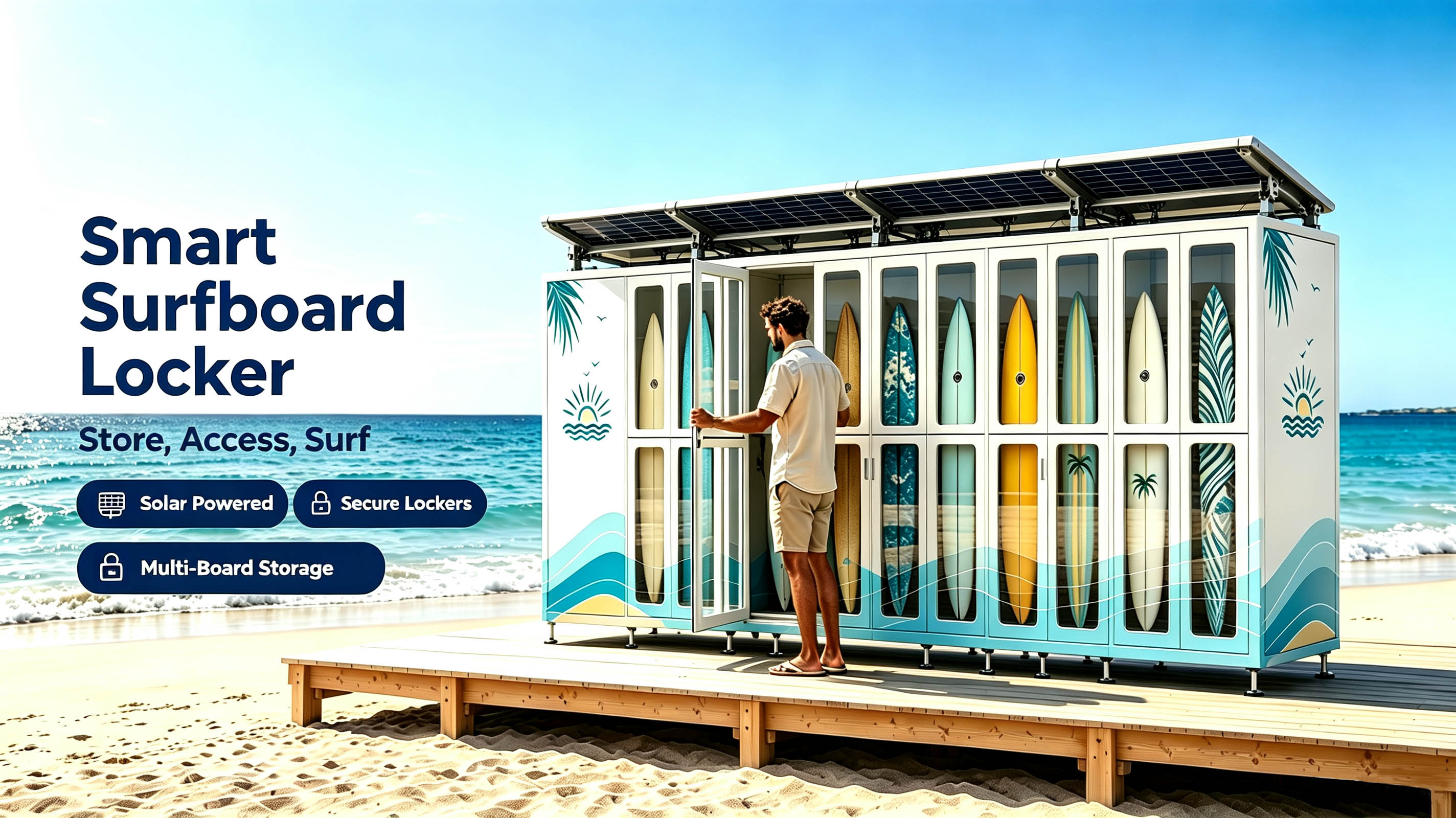 Outdoor Self-Service Storage & Automated Rental Kiosk for Coastal Locations