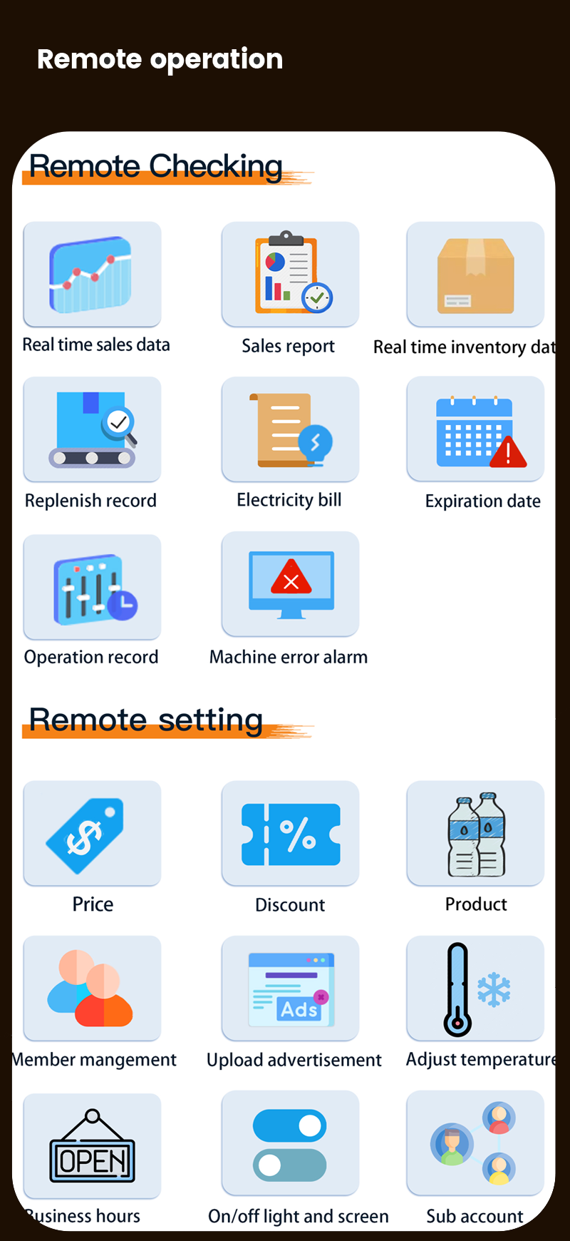 Grab and go ice cream smart fridge vending machine
