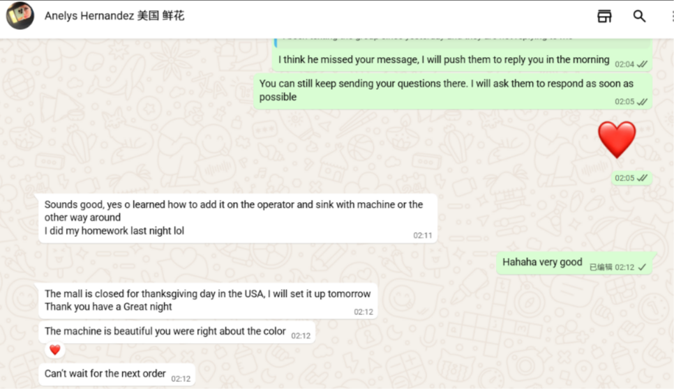 Feedback from our USA client- a florist