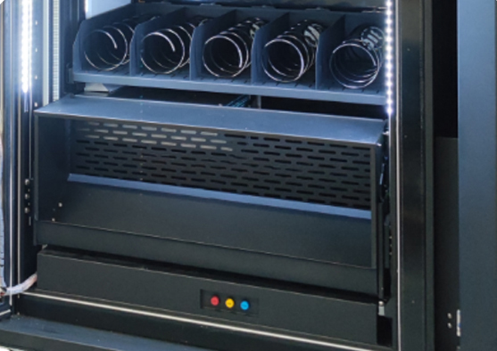 dietary supplement vending machine with safer elevator, prevention of damage