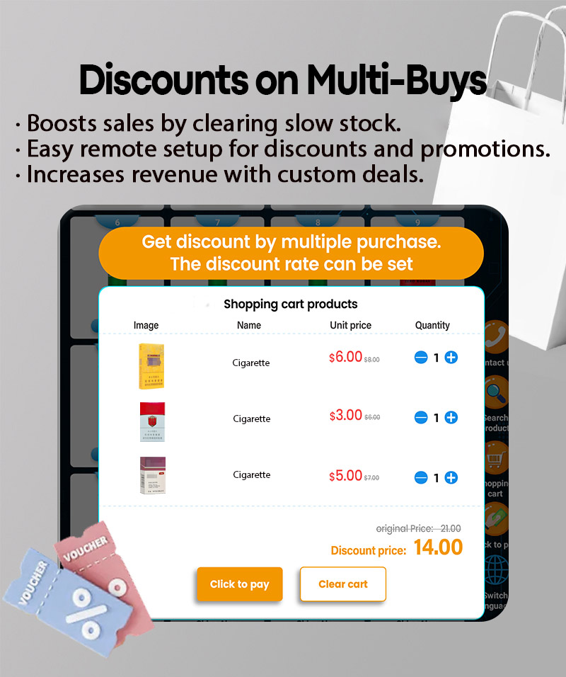 Weimi wholesale vending machine with function of discounts on multi-buys. retailers can boost sales by clearing slow stock,