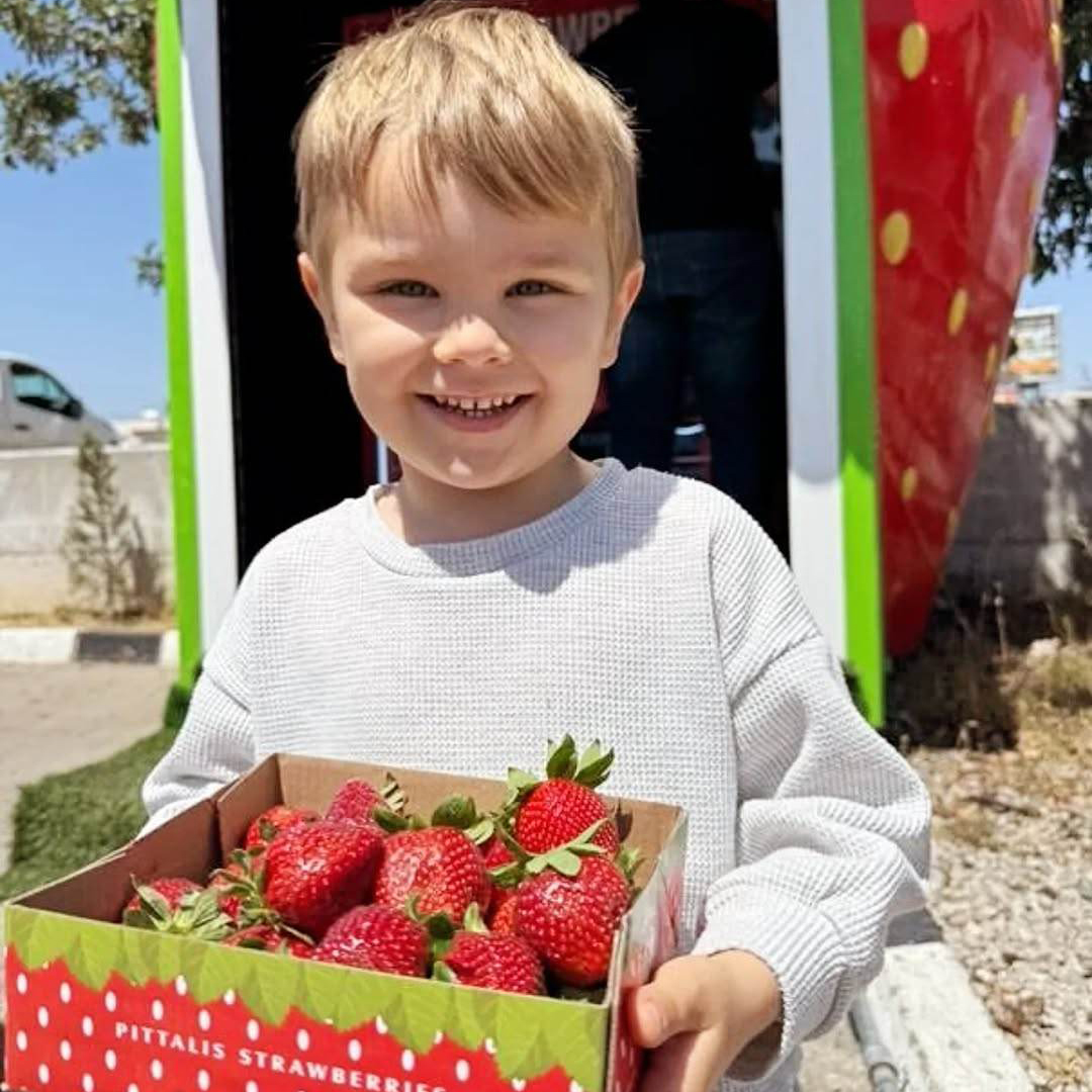 Weimi fresh strawberry vending machine with pickup code order enables 24/7 contactless pickup even when the farm shop is closed