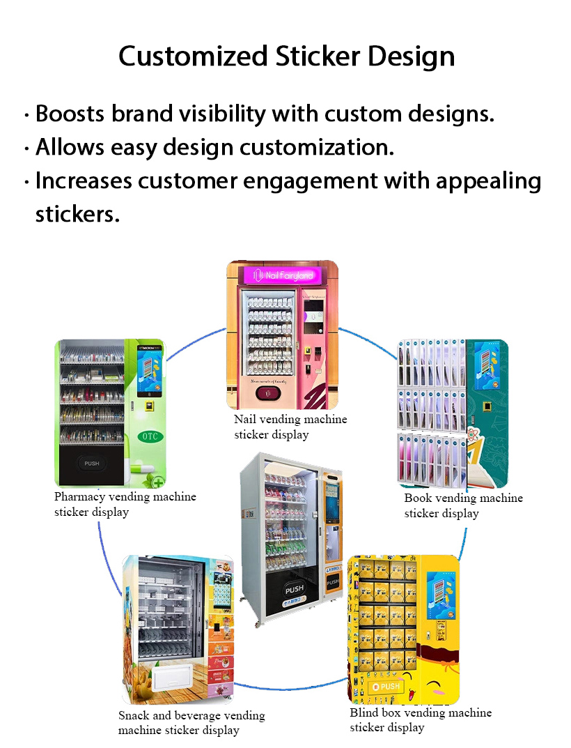 weimi cigarette vending machine for sale with customized sticker design, catch customers attention for encourage purchases.