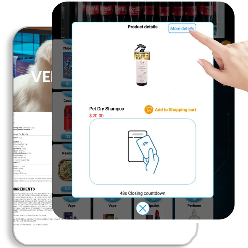 Weimi Self-Service Pet Grooming Supplies Vending Machine with Locker. Product details uploading