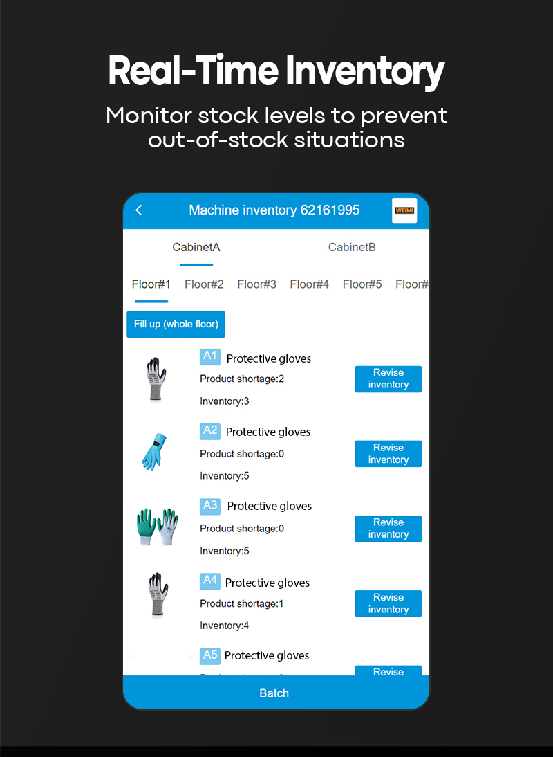 Weimi PPE Vending Machine with Employee Management System | SDK/API Protocol Docking Support for Workplace