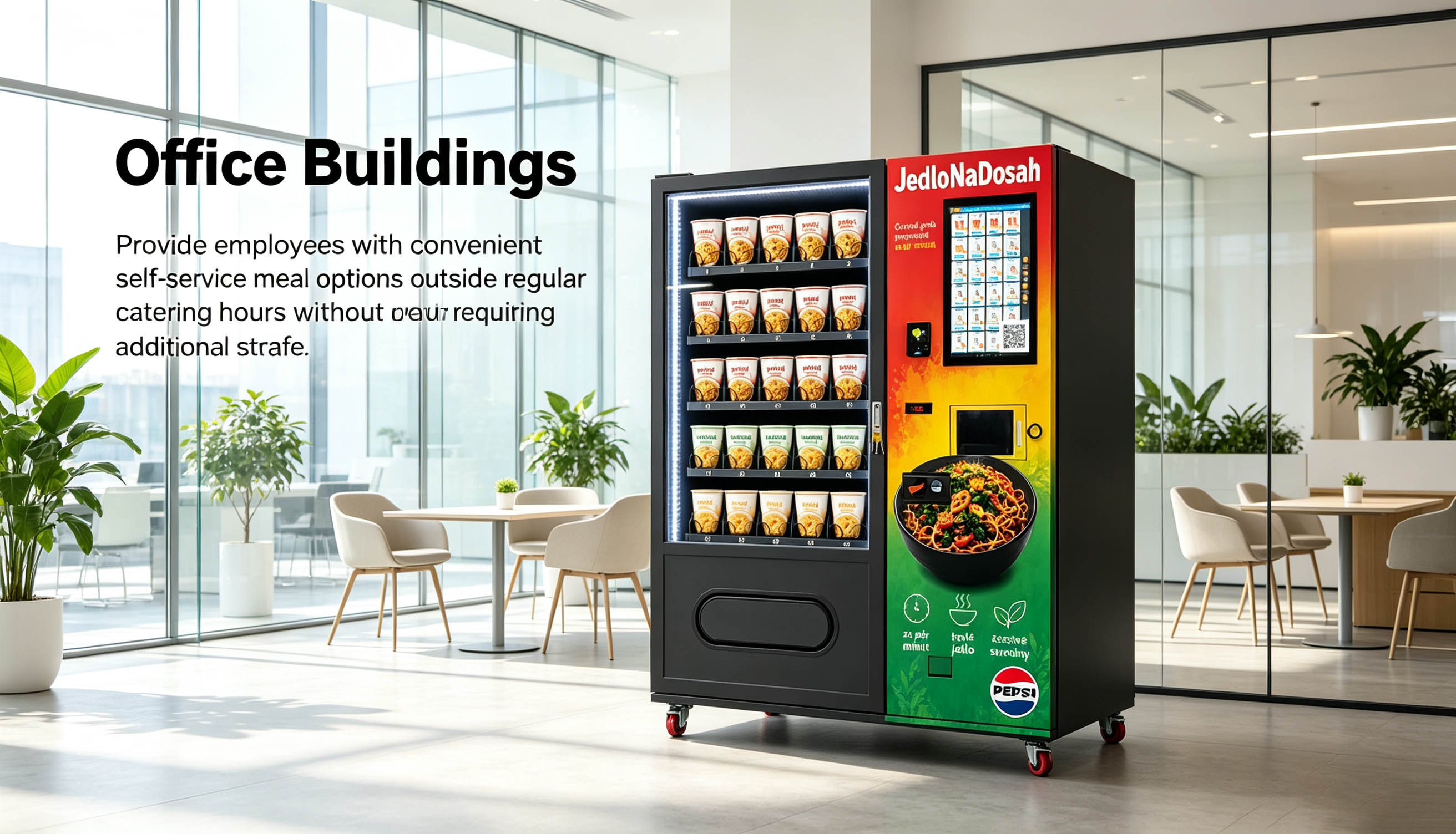 weimi instant ramen vending machine in Office Building