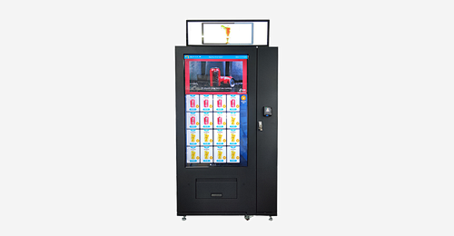 large touchscreen vending machine with light box