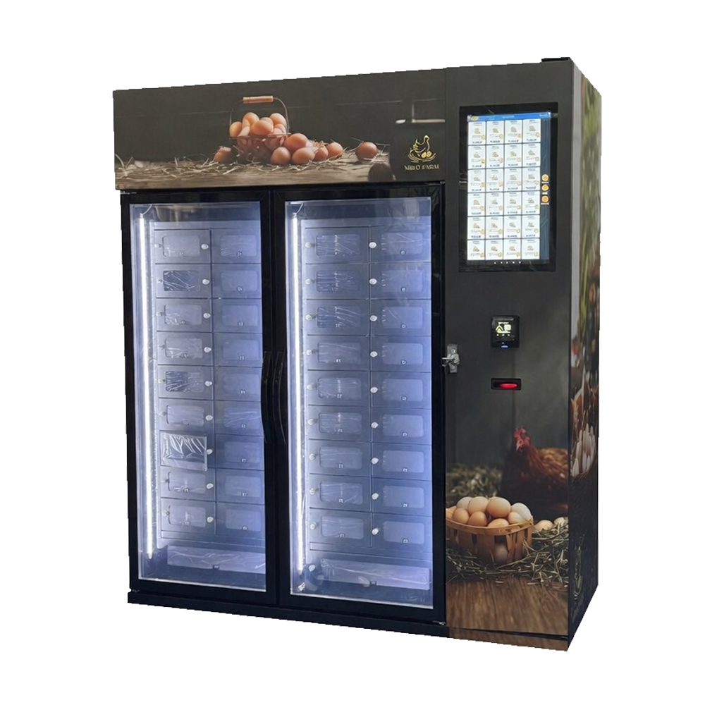 Weimi Automatic Egg Dispenser Machine with Refrigeration System. Refrigeration system automatically keep eggs fresh