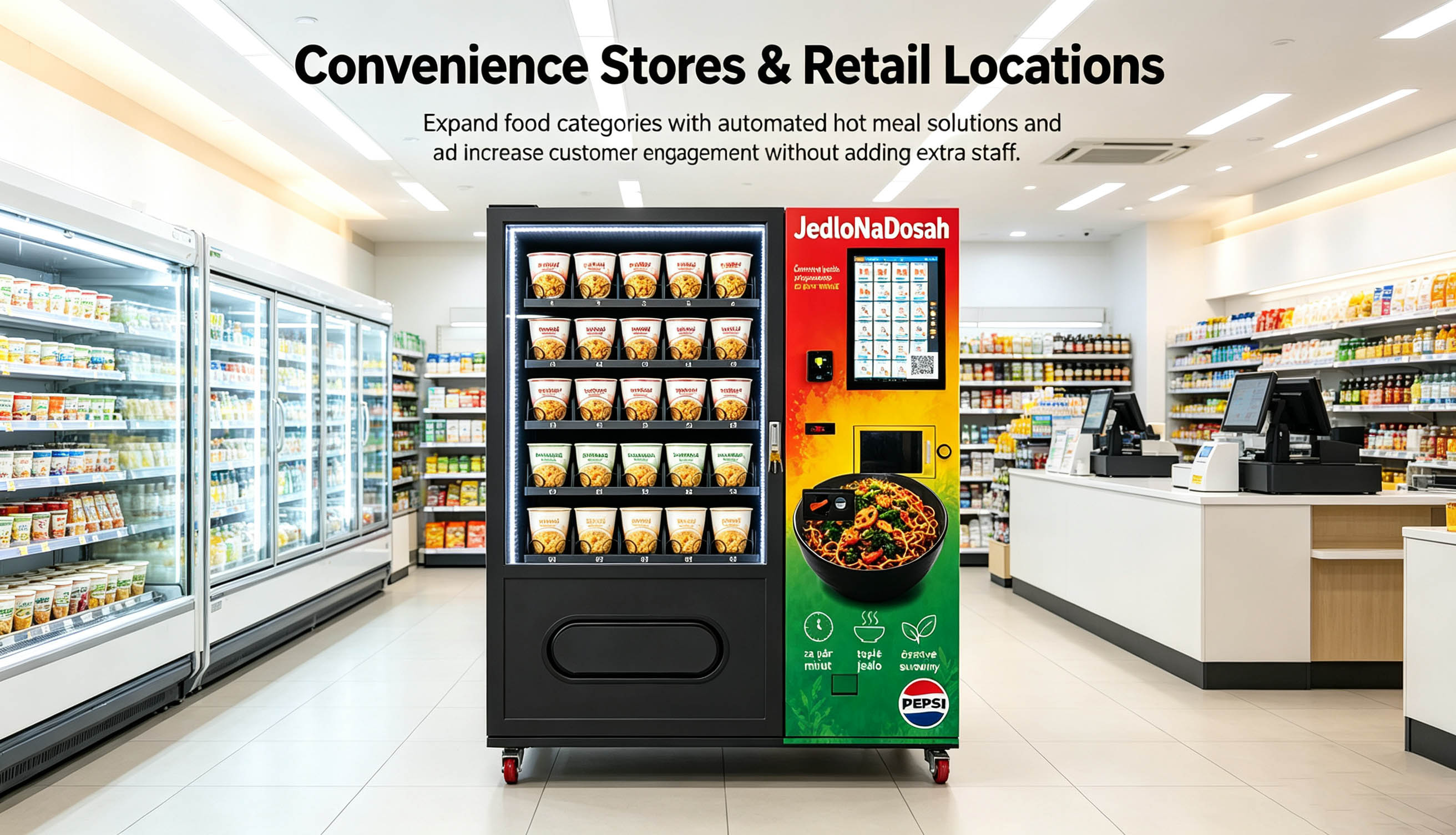 weimi instant ramen vending machine in Convenience Store