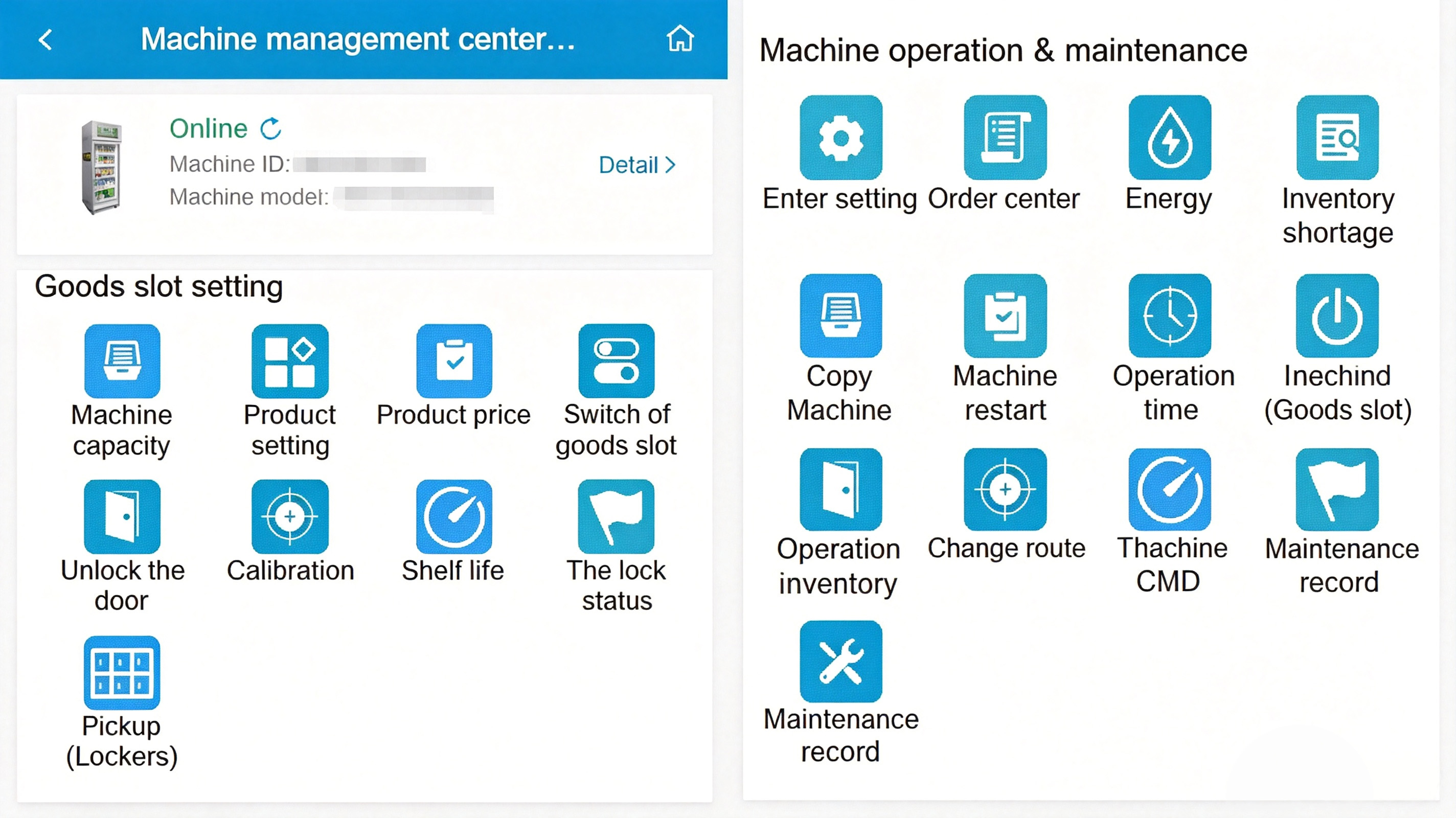 Sistema software di gestione cloud per distributori automatici WEIMI AI