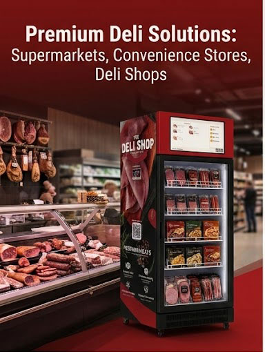WEIMI ready meal vending machine in supermarket