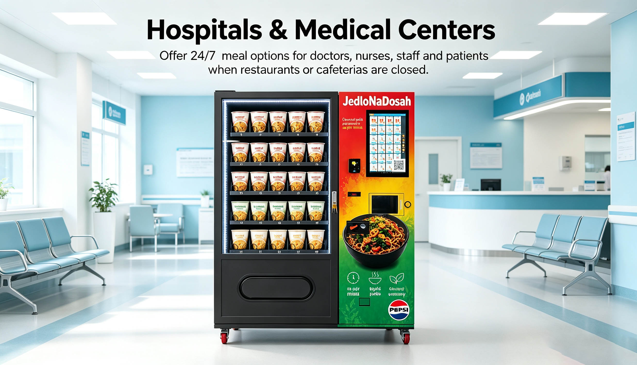 weimi instant ramen vending machine in Hospital