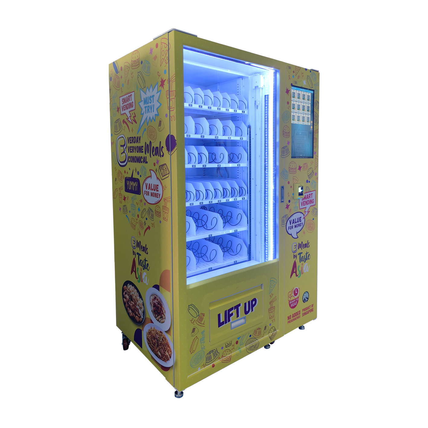 weimi elevator vending machine for hot food meal in Singapore