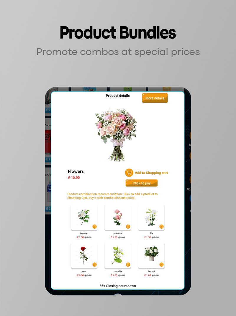 Combo fresh flowers and potted plant Lockers vending machine with freezer and ambient lockers.product bundles. promote combos at special prices