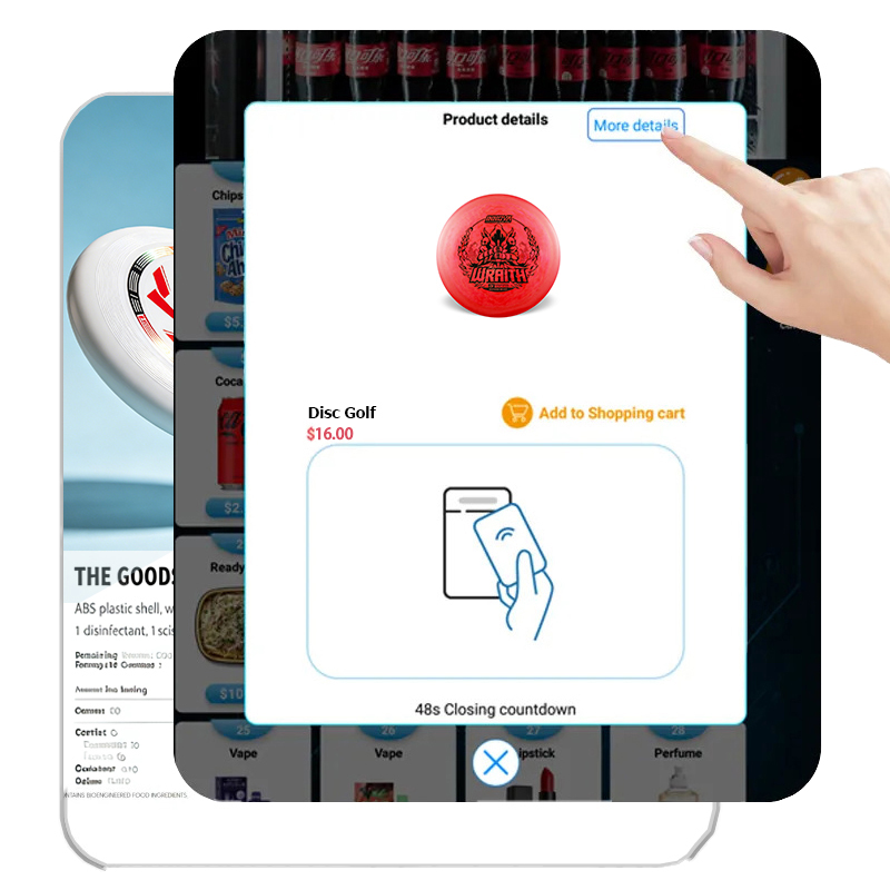 Professional disc golf vending machine for sports matches. intelligent software system ensures unstaffed management