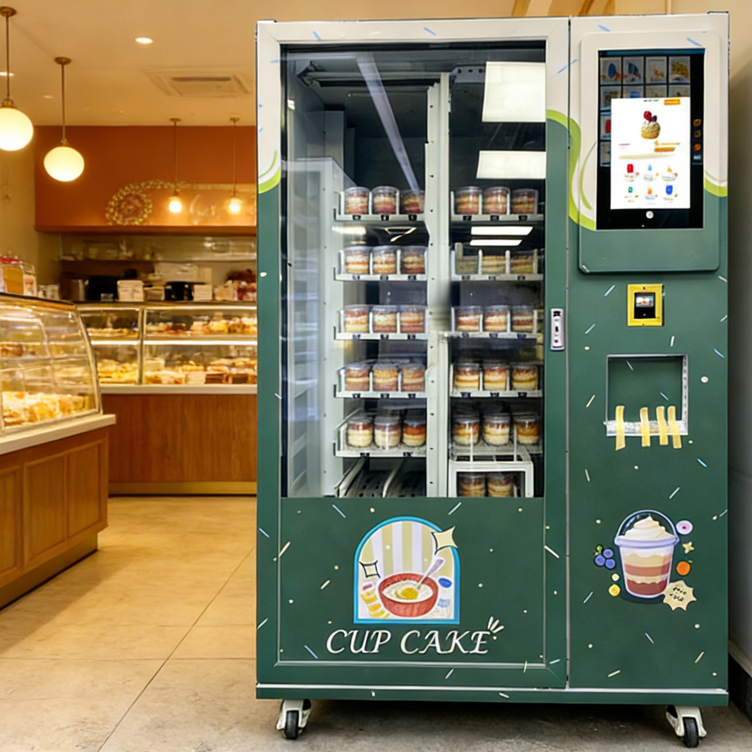 High quality hardware canned cake vending machine with 18-month warranty