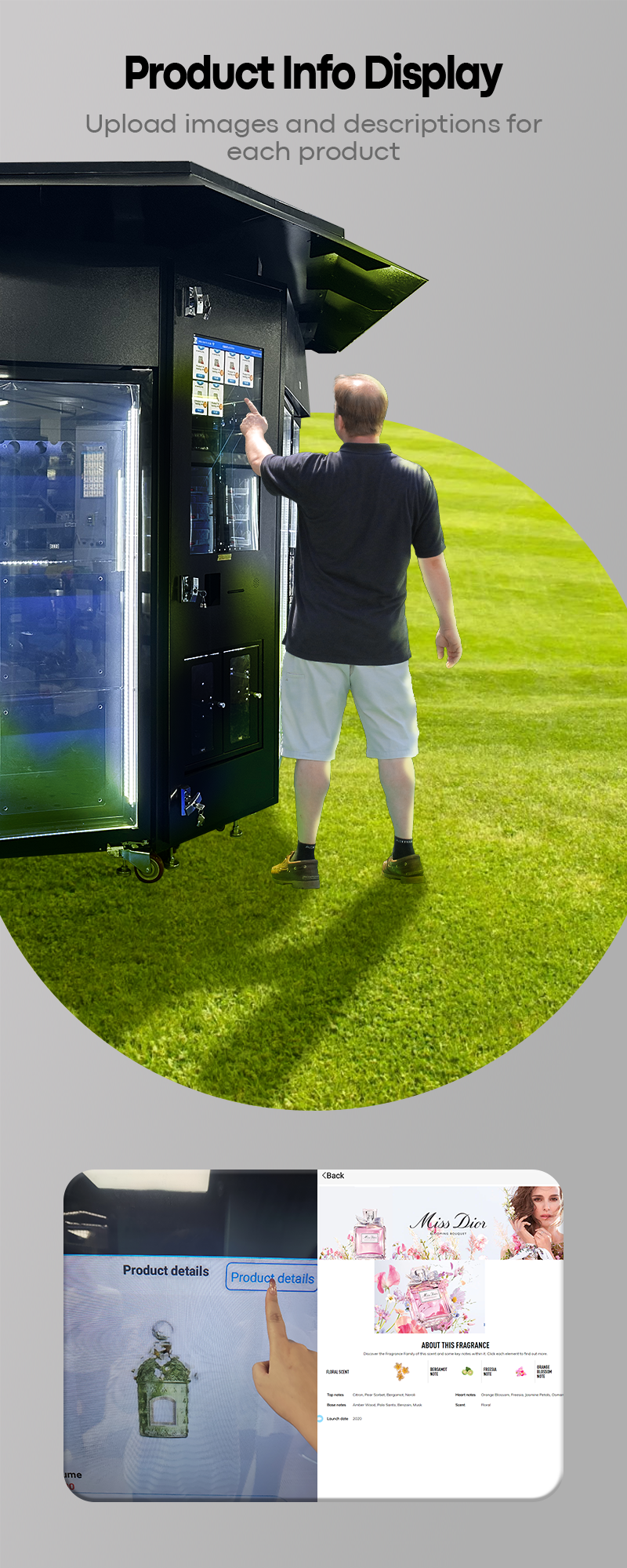 Flower vending machine support check products details