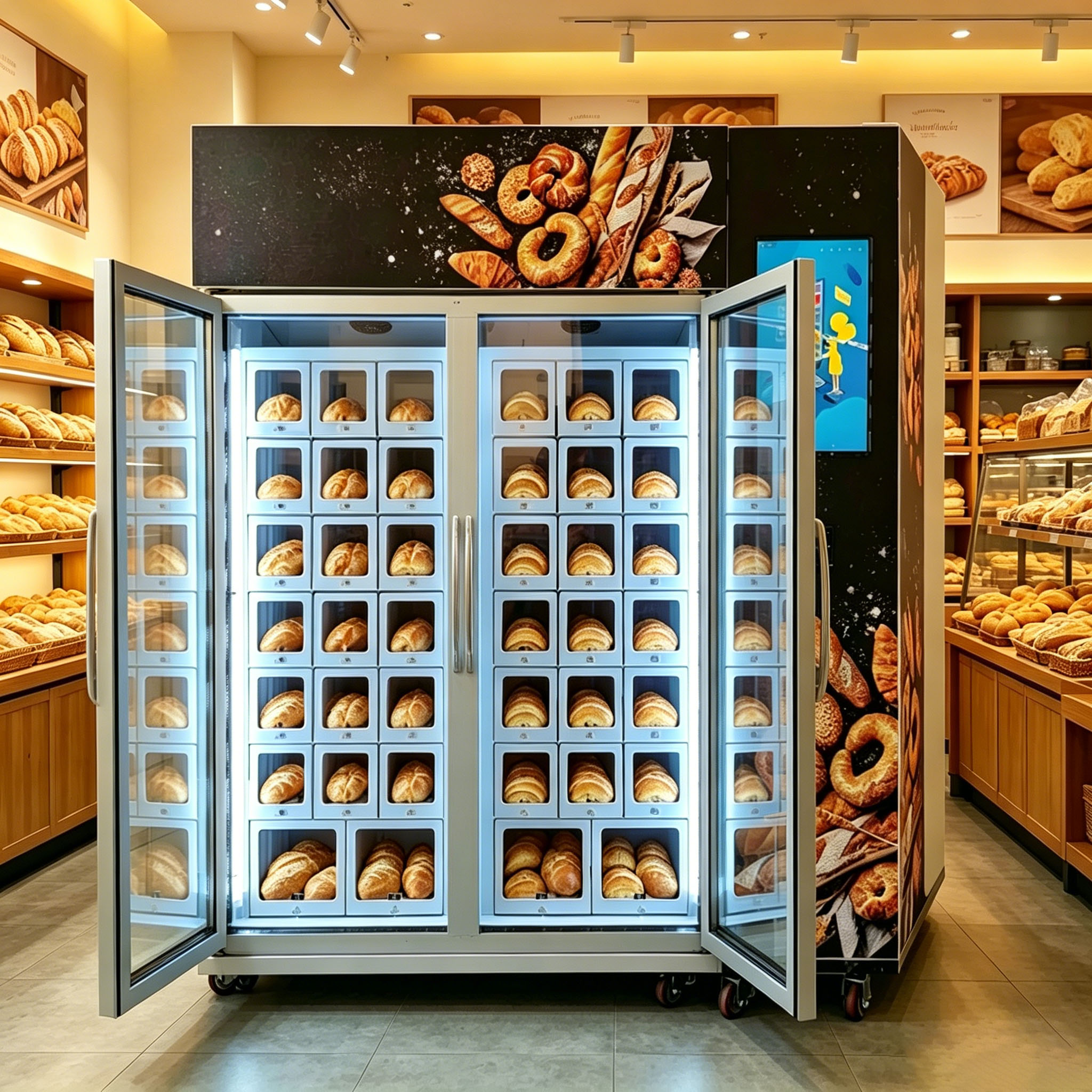 Premium hardware of weimi bread locker vending machine for high efficiency and total protection