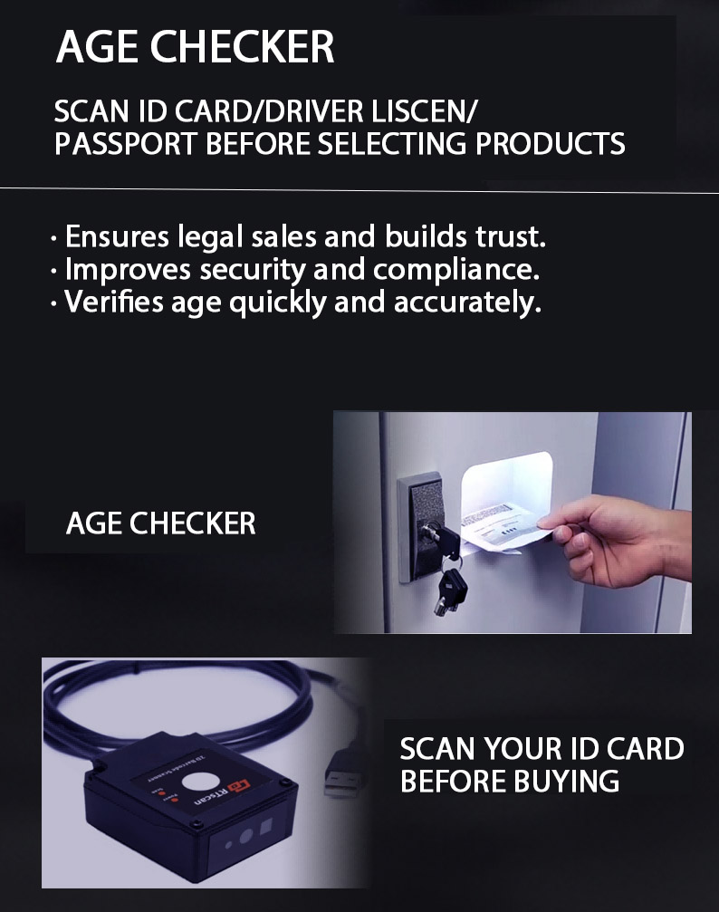 weimi cigarette vending machine ensures compliance with legal regulations, preventing underage sales. It enhances security by verifying the buyer's identity, promoting responsible usage. This feature also builds customer trust by demonstrating the machine's commitment to safety and legality. Additionally, it helps businesses avoid penalties, contributing to a positive reputation.