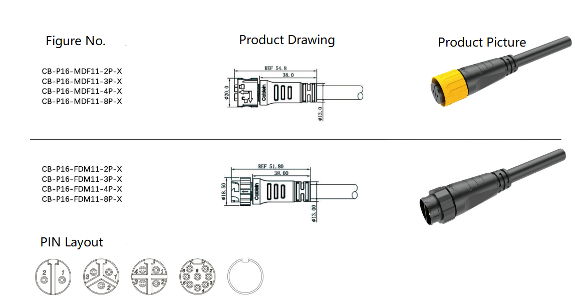4 pin connector waterproof