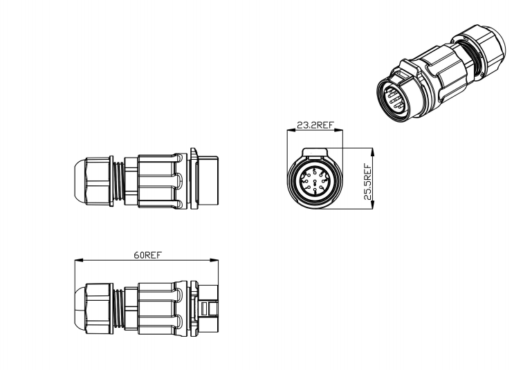 waterproof ethernet connector