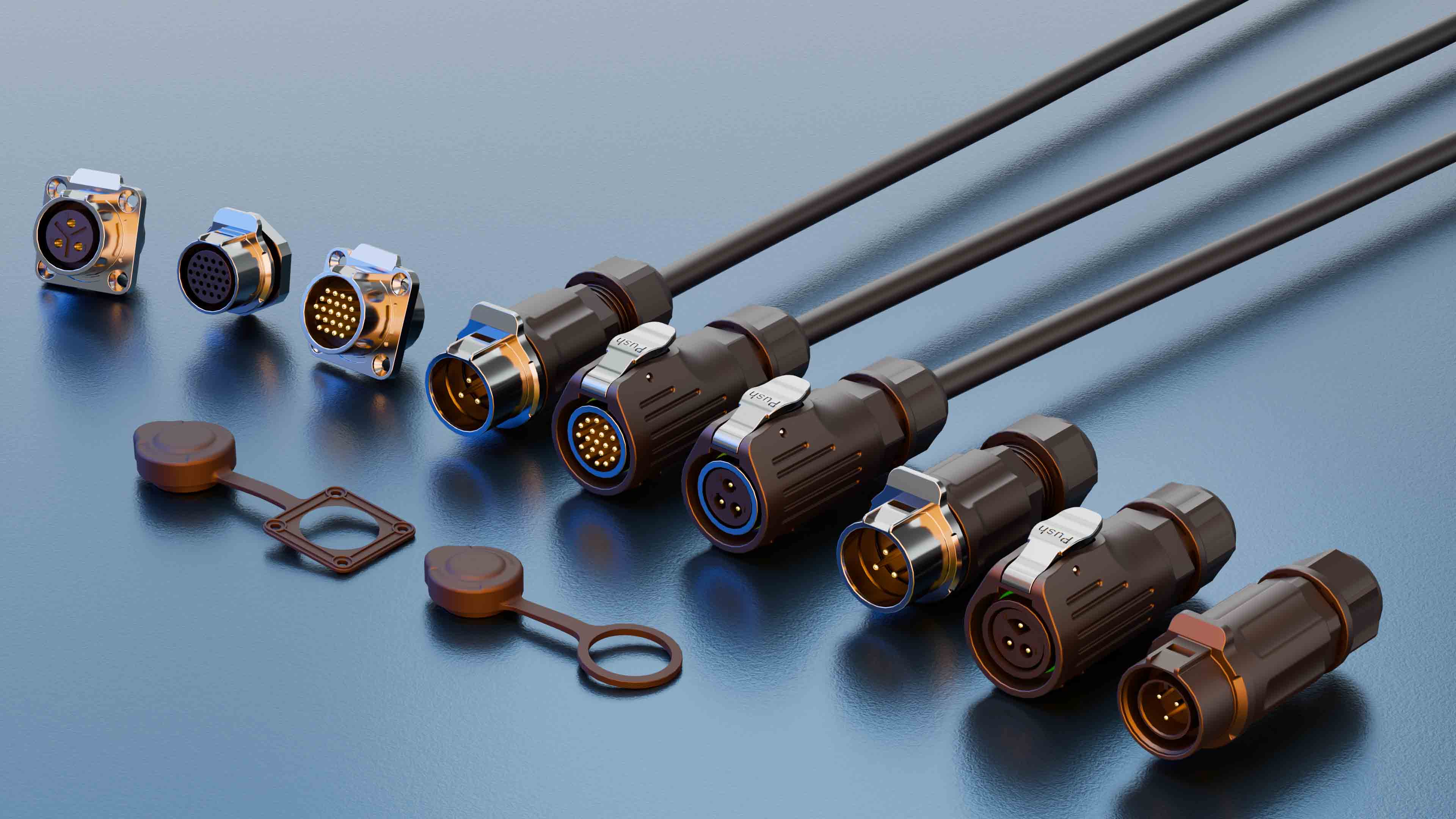waterproof button connectors