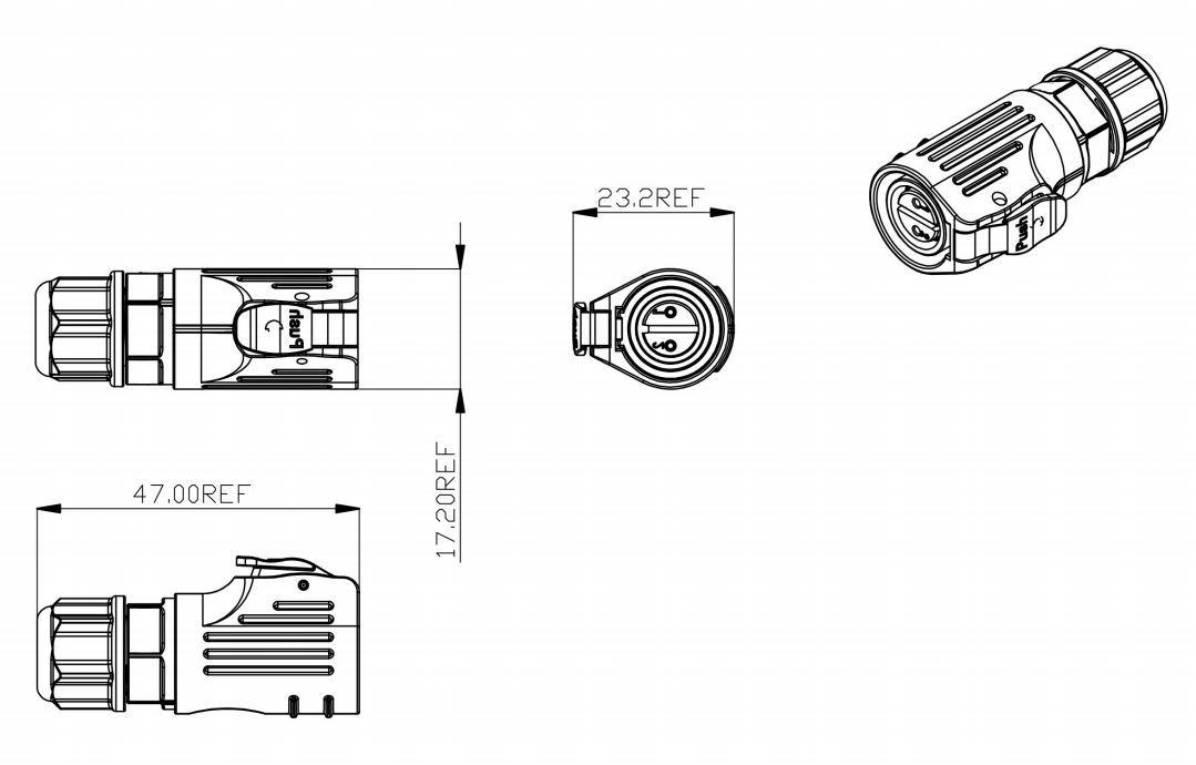 waterproof power connector