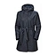 OEM/ODM women's Black Waisted ​PU rain jacket