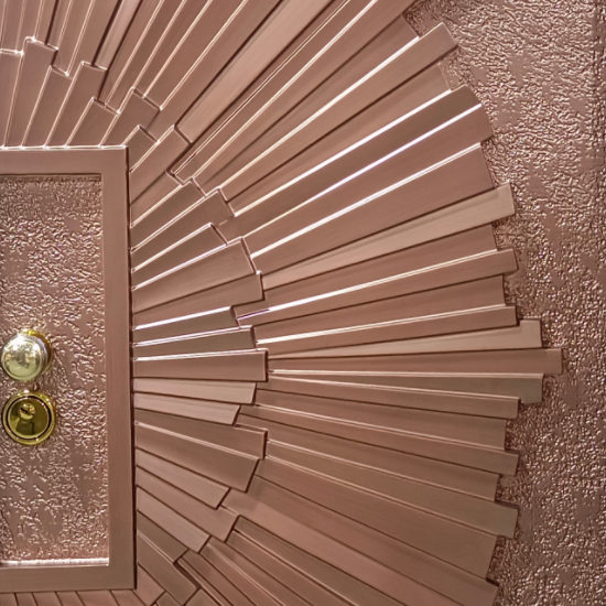 Surface of Modern Aluminum Front Doors