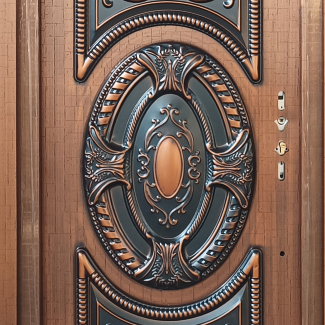 Surface of Security Double Front Doors
