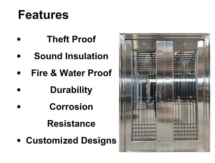 Features of Stainless Steel Door with Glass