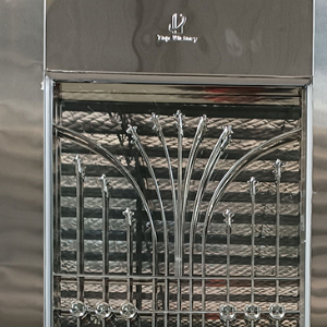 Surface of Stainless Steel Door with Glass