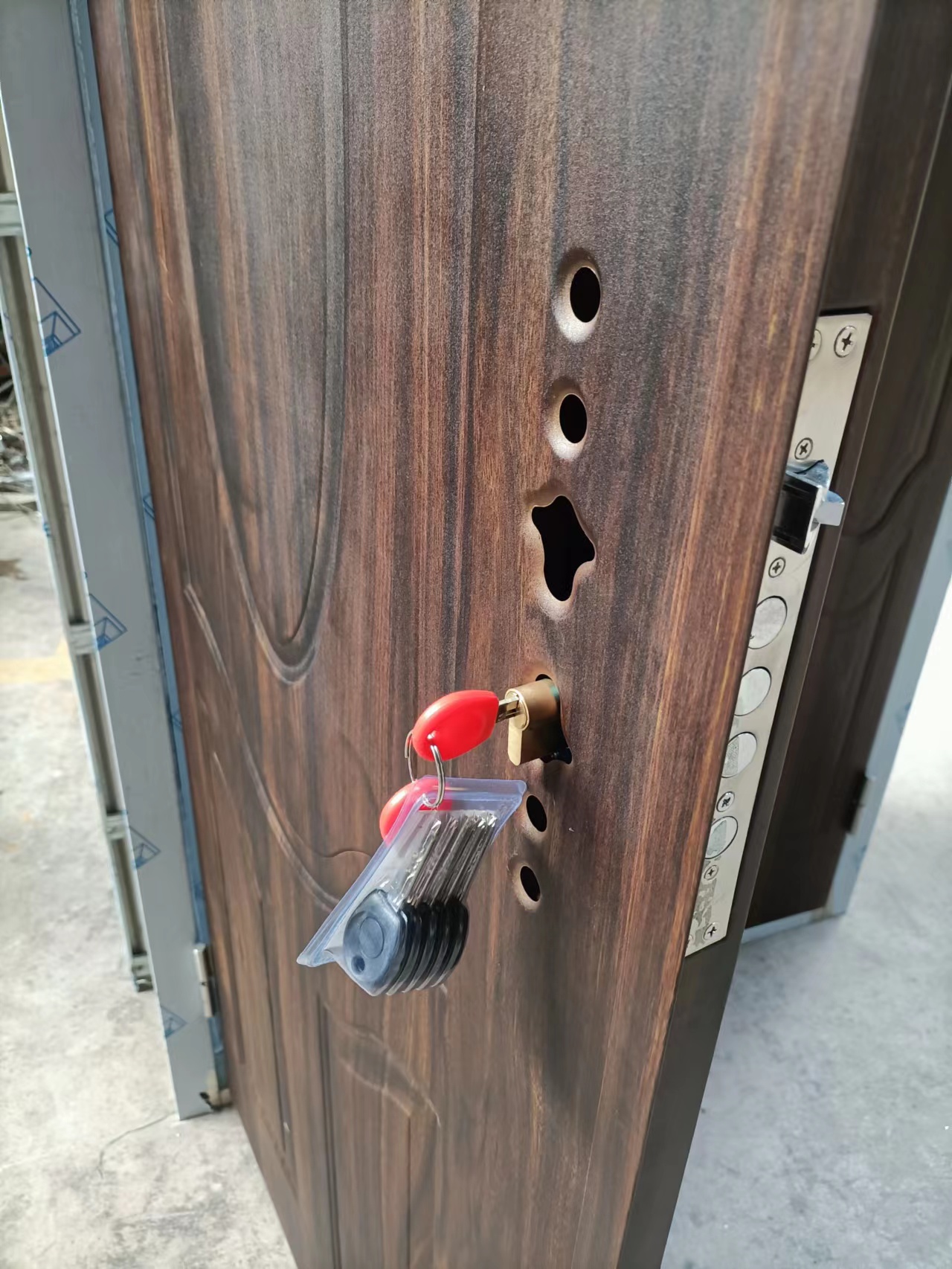 Lock Cylinder of Stainless Steel Door with Glass