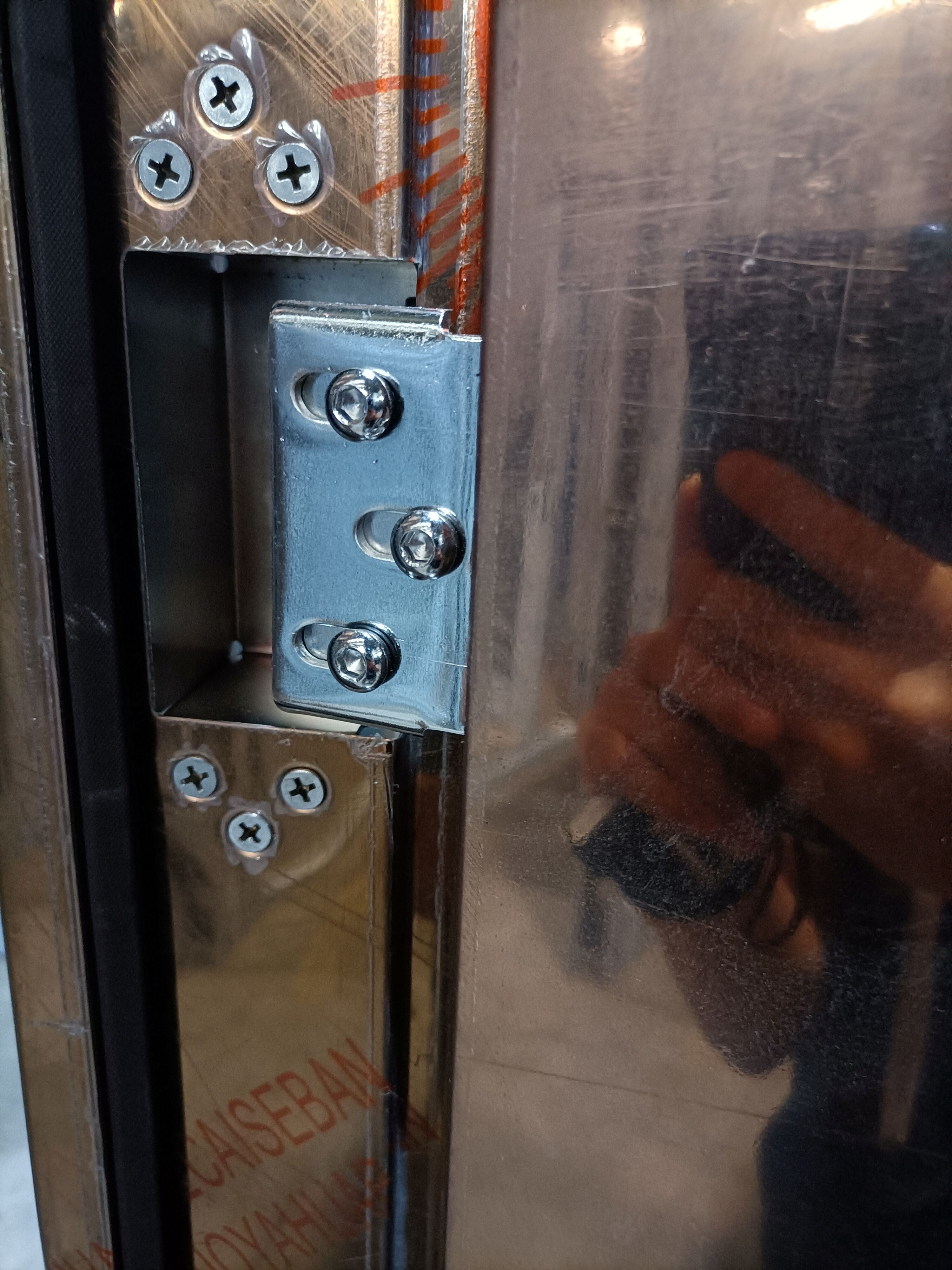 Hinge of Modern Stainless Steel Entry Doors